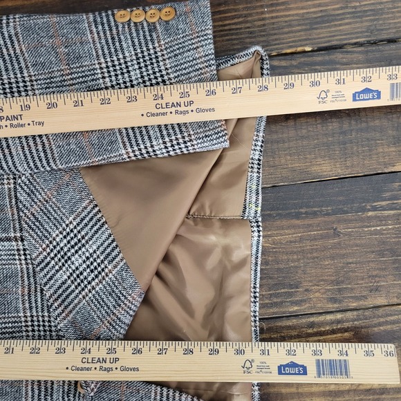 Linea Uomo Men's Sport Coat Wool Blend Heavy Flannel Plaid Luxury Fabric 50L - Picture 5 of 16